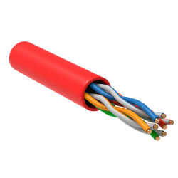 ITK Каб. в. п. U/UTP кат. 5E 4х2х24AWG solid LSZH 305м крас.