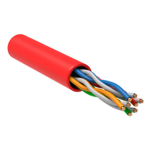 ITK Каб. в. п. U/UTP кат. 5E 4х2х24AWG solid LSZH 305м крас.