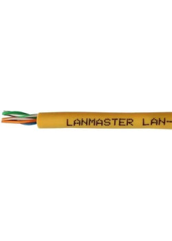Кабель информационный Lanmaster LAN-5EUTP-HFLT-YL кат.5E UTP 4 пары 24AWG LSZH внутренний 305м желтый