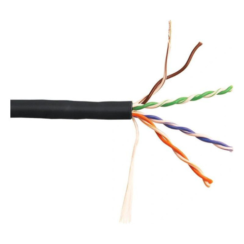 Кабель информационный Lanmaster LAN-5EUTP-PT-LSZH-BK кат.5E UTP 4 пары 24AWG LSZH внутренний 305м черный