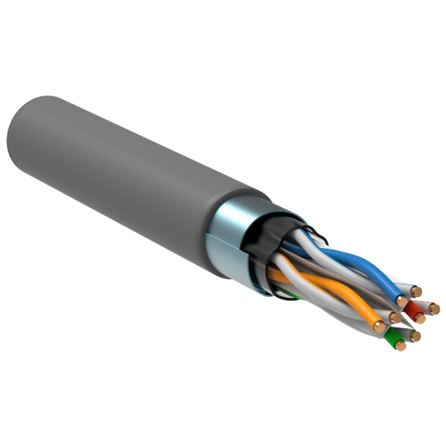ITK Витая пара F/UTP кат.5E 4х2х0.52 solid PVC серый (305м) РФ/Т