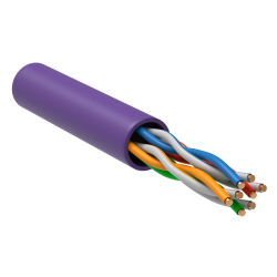 Кабель информационный ITK LC1-C5E04-126 кат.5E UTP 4 пары 24AWG LSZH внутренний 305м фиолетовый