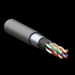 Витая пара/ Витая пара TERACOM 5E F/UTP 4 пары solid OUT LDPE черный 305м
