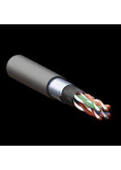 Витая пара/ Витая пара TERACOM 5E F/UTP 4 пары solid OUT LDPE черный 305м