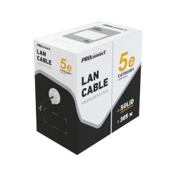Кабель информационный PROconnect 01-0054 кат.5E UTP 4 пары 24AWG PE внешний 305м черный