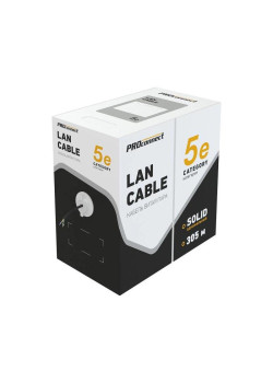 Кабель информационный PROconnect 01-0054 кат.5E UTP 4 пары 24AWG PE внешний 305м черный