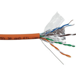 Кабель информационный Lanmaster LAN-5EFTP-HFLT-OR кат.5E FTP 4 пары 24AWG LSZH внутренний 305м оранжевый