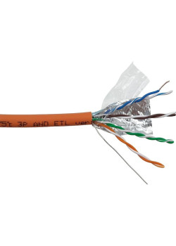Кабель информационный Lanmaster LAN-5EFTP-HFLT-OR кат.5E FTP 4 пары 24AWG LSZH внутренний 305м оранжевый