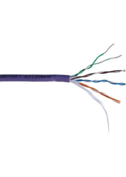Кабель информационный Lanmaster LAN-5EUTP-PT-LSZH-VI кат.5E UTP 4 пары 24AWG LSZH внутренний 305м фиолетовый