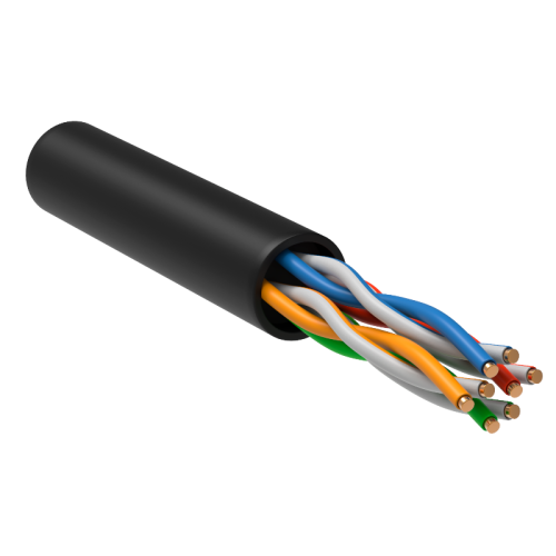 Кабель информационный ITK Generica BC3-C5E04-139-305-G кат.5E UTP 4 пары 24AWG LDPE внешний 305м черный