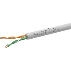 Кабель сетевой информационный Suprlan Median 01-0225-4 кат.5E UTP 2 пары PVC внутренний 500м серый