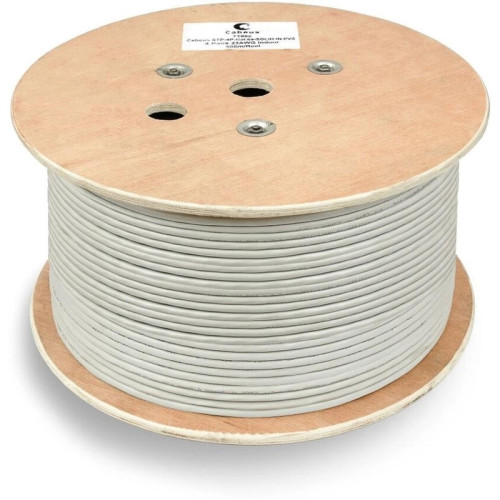 Кабель информационный Cabeus FTP-4P-CAT.6-SOLID-GY кат.6 U/FTP 4 пары PVC внутренний 305м серый