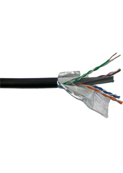 Кабель информационный Lanmaster LAN-6EUTP-WP-OUT кат.6 UTP 4 пары 23AWG PE внешний 305м черный