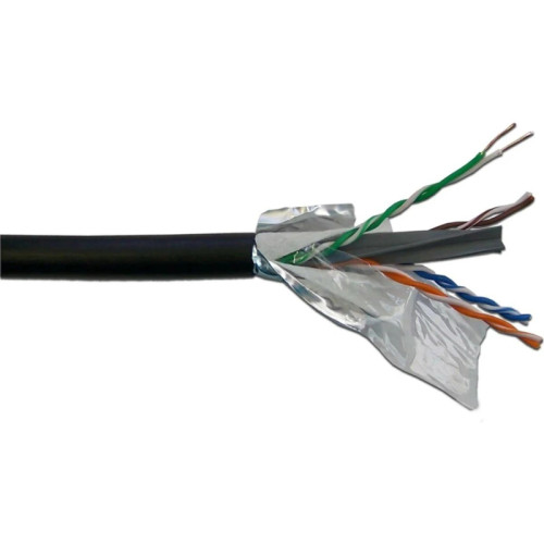 Кабель информационный Lanmaster LAN-6EUTP-WP-OUT кат.6 UTP 4 пары 23AWG PE внешний 305м черный