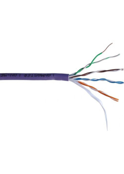 Кабель информационный Lanmaster LAN-5EUTP-HFLT-VI кат.5E UTP 4 пары 24AWG LSZH внутренний 305м фиолетовый