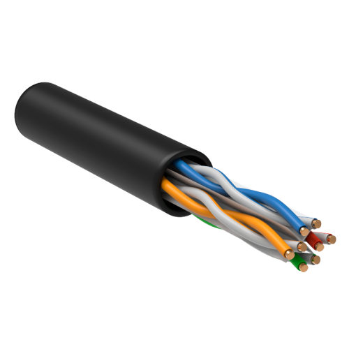 Кабель информационный ITK LC3-C604-139 кат.6 UTP 4 пары 23AWG LDPE внешний 305м черный