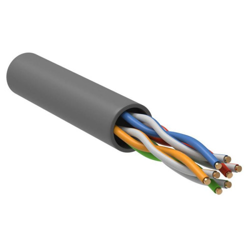 Кабель информационный ITK Generica BC1-C5E04-111-305-G кат.5E UTP 4 пары 25AWG PVC внутренний 305м серый