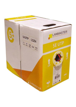 Кабель информационный Lanmaster LAN-5EUTP-PT-LSZH-RD кат.5E UTP 4 пары 24AWG LSZH внутренний 305м красный