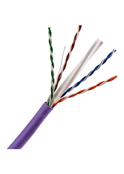 Кабель информационный Lanmaster TWT-6UTP-NGLS кат.6 UTP 4 пары 23AWG нг(А)-LS внутренний 305м фиолетовый