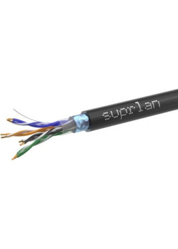 Кабель сетевой информационный Suprlan Premium 01-1039-1 кат.5E F/UTP 4 пары 24AWG нг(А)-HF UV универсальный 305м черный