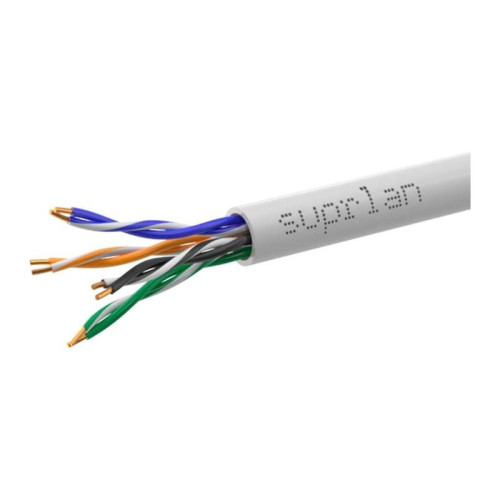 Кабель информационный Suprlan 01-0332-1 кат.5E UTP 4 пары 24AWG PVC внутренний 100м серый