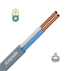 Кабель силовой ВВГ/ Кабель силовой ВВГ-Пнг(А)-LS 2x1,5ок(N)-0,66 20м ТРТС