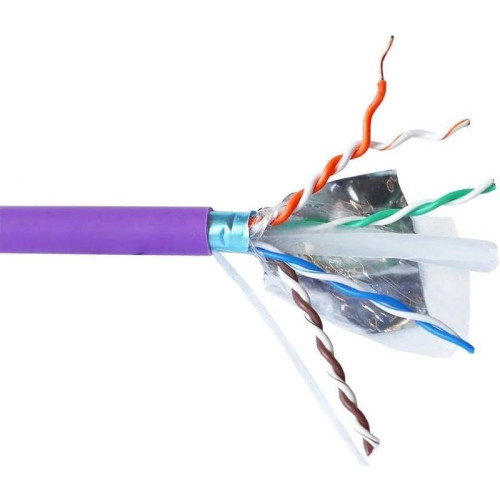 Кабель информационный Lanmaster LAN-6AUMTP-HFLT-VI кат.6A UTP 4 пары 23AWG LSZH внутренний 305м фиолетовый