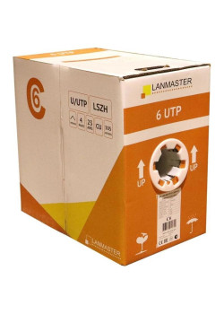 Кабель информационный Lanmaster LAN-6EUTP-PT-LSZH-GY кат.6 UTP 4 пары 23AWG LSZH внутренний 305м серый