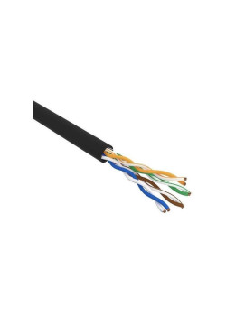 Кабель информационный Rexant 01-0045 кат.5E UTP 4 пары 24AWG PE внешний 305м черный