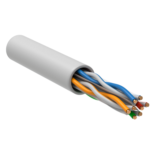 ITK Витая пара U/UTP 6 4х2х23AWG LSLTx белый (305м) РФ/Т