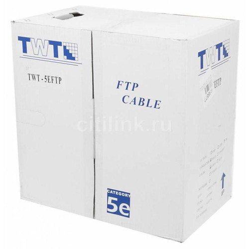 Кабель информационный Lanmaster TWT-5EFTP-OUT кат.5E FTP 4 пары 24AWG PE внешний 305м черный