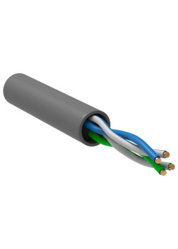 Кабель информационный ITK BC1-C5E02-111-305-G кат.5E UTP 2 пары PVC внутренний 305м серый