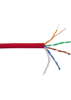 Кабель информационный Lanmaster LAN-5EUTP-HFLT-RD кат.5E UTP 4 пары 24AWG LSZH внутренний 305м красный