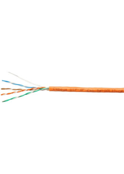 Кабель информационный Cabeus UTP-4P-CAT.5E-SOLID-OR кат.5E U/UTP 4 пары 24AWG PVC внутренний 305м оранжевый