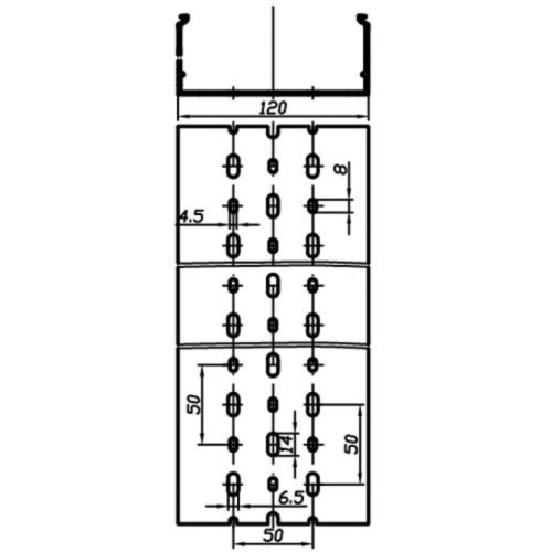 Короб перфорированный/ Короб перфорированный T1-EF 100x100 серый QUADRO