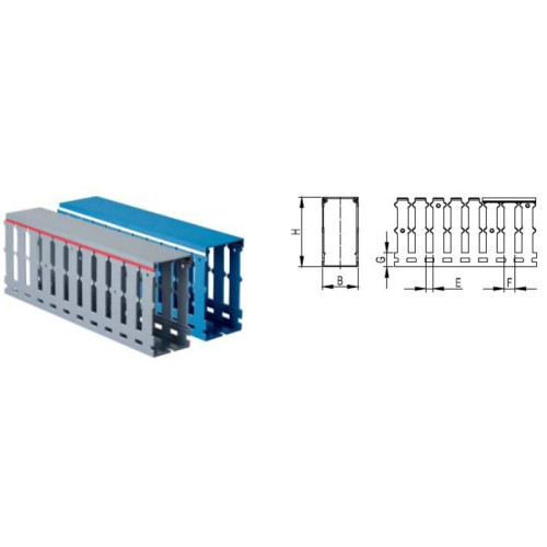 Короб перфорированный/ Короб перфорированный RL12 60x100 серый QUADRO