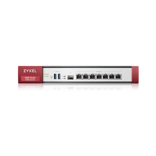 Межсетевой экран/ ZYXEL ZyWALL USG FLEX 500 firewall with 1 year subscription set (AS, AV, CF, IDP), Rack, 7 configurable (LAN / WAN) ports GE, 1xSFP, 2xUSB3.0, AP Controller (8/72), Device HA Pro