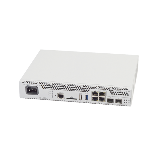 Межсетевой экран ESR-20 с программным обеспечением esr-20-1.5.3, 2 х 10/100/1000BASE-T, 2 x Combo 10/100/1000BASE-T/1000BASE-X SFP, 1 x USB 2.0, 1 x USB 3.0, 1 слот для SD-карт, Console, 4ГБ RAM, 4ГБ Flash, встроенный модуль питания 220В переменного тока