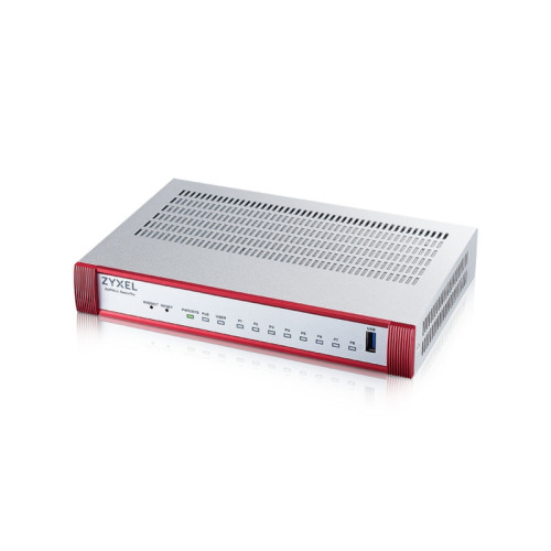 Межсетевой экран Zyxel USG Flex 100HP (USGFLEX100HP-EUCI02F) 10/100/1000BASE-TX компл.:набор подписок на 1 год AS/AV/CF/IDP красный