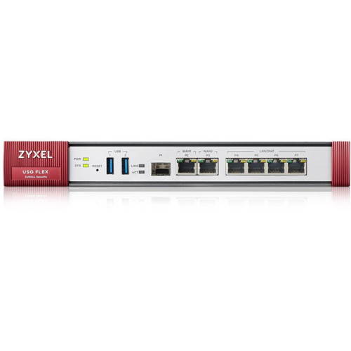 Межсетевой экран/ ZYXEL Firewall ZyWALL USG FLEX 200, Rack, 3xWAN GE (2xRJ-45 and 1xSFP), 4xLAN / DMZ GE, 2xUSB3.0, AP Controller (8/40)