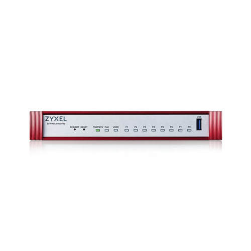 Межсетевой экран/ Межсетевой экран Zyxel USG FLEX 100HP, 1xRJ-45: 1G PoE+ (LAN/WAN), 7xRJ-45: 1G (LAN/WAN), 1xUSB3.0 **