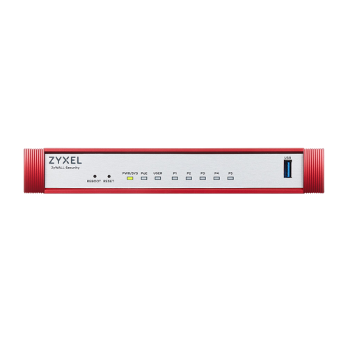 Межсетевой экран/ Межсетевой экран Zyxel USG FLEX 50HP, 1xRJ-45: 1G PoE+ (LAN/WAN), 4xRJ-45: 1G (LAN/WAN), 1xUSB3.0 **
