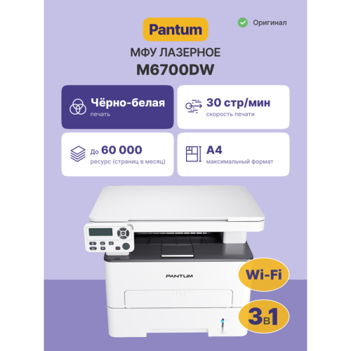 МФУ лазерное/ Pantum M6700DW