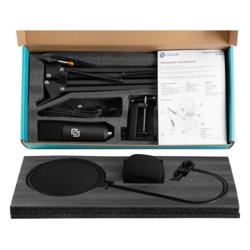 Микрофон проводной Oklick SM-700G 2.5м черный