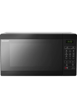 Микроволновая печь Sharp/ 20 л, 800 Вт, переключатели - сенсор, гриль, дисплей, 44 см x 25.8 см x 32.4 см,черный цвет