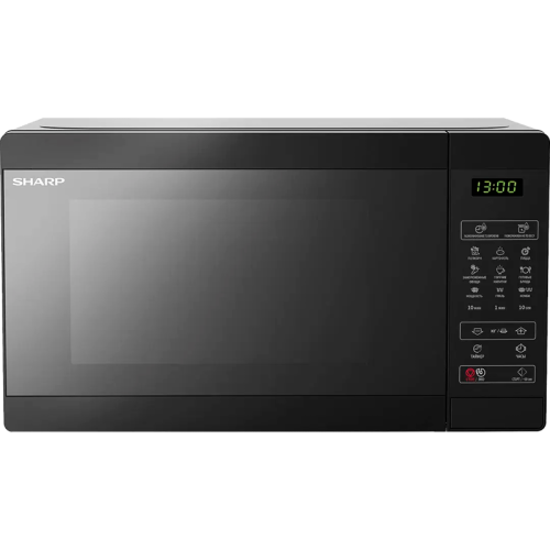Микроволновая печь Sharp/ 20 л, 800 Вт, переключатели - сенсор, гриль, дисплей, 44 см x 25.8 см x 32.4 см,черный цвет