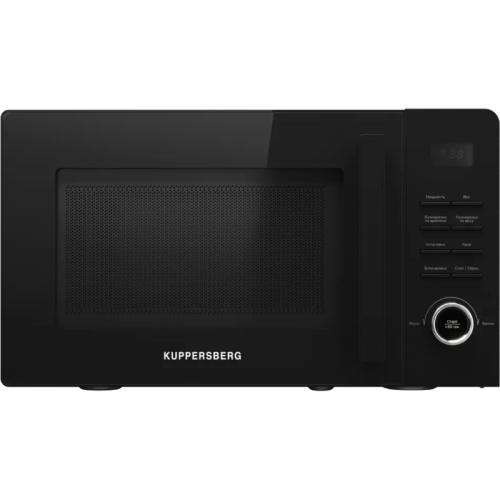 Микроволновая печь KUPPERSBERG/ Микроволновая печь KUPPERSBERG, отдельностоящая, 10 уровней мощности, 6 автоматических программ, объем 23 л, гриль, поворотный переключатель/кнопочное управление, таймер, блокировка от детей, поворотный стол, цвет черный