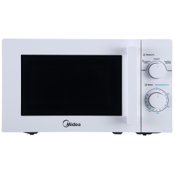 Отдельностоящая микроволновая печь Midea/ Отдельностоящая микроволновая печь Midea, объем 20 л, механическое управление, таймер, 5 уровней мощности, подсветка, размораживание, поворотный стол, цвет белый