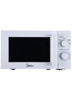 Отдельностоящая микроволновая печь Midea/ Отдельностоящая микроволновая печь Midea, объем 20 л, механическое управление, таймер, 5 уровней мощности, подсветка, размораживание, поворотный стол, цвет белый