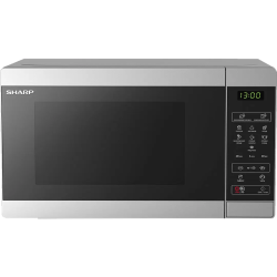 Микроволновая печь Sharp/ 20 л, 800 Вт, гриль, эмаль,серебристый, 440x258x324мм